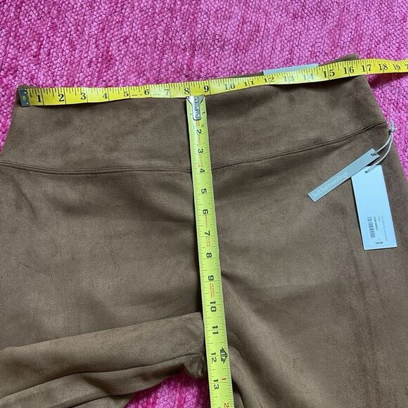 Soft Surroundings Faux Suede Pull On Ankle Leggings Saddle Brown Size Large - Picture 10 of 13
